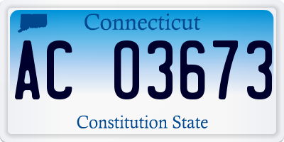 CT license plate AC03673