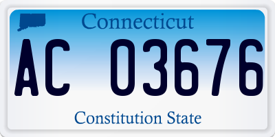 CT license plate AC03676