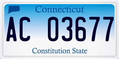 CT license plate AC03677