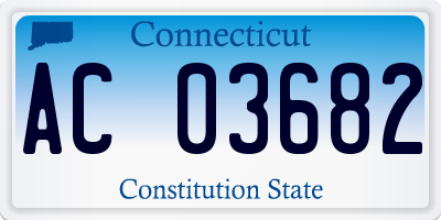 CT license plate AC03682