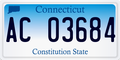 CT license plate AC03684