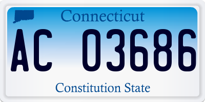 CT license plate AC03686