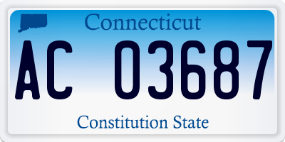 CT license plate AC03687