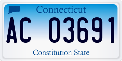 CT license plate AC03691