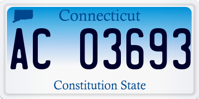 CT license plate AC03693