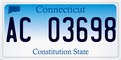 CT license plate AC03698