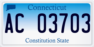 CT license plate AC03703