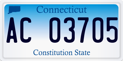 CT license plate AC03705