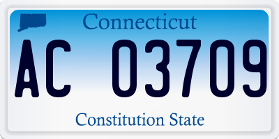 CT license plate AC03709