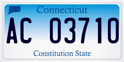 CT license plate AC03710