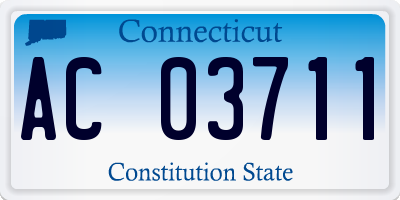 CT license plate AC03711