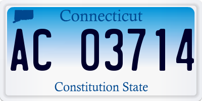 CT license plate AC03714