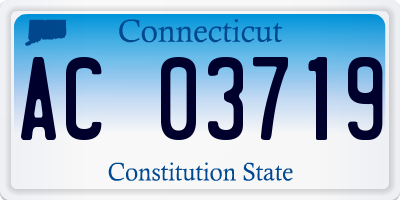 CT license plate AC03719