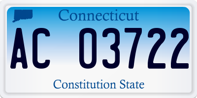 CT license plate AC03722