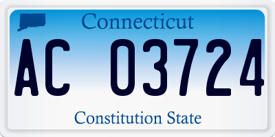 CT license plate AC03724