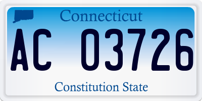 CT license plate AC03726