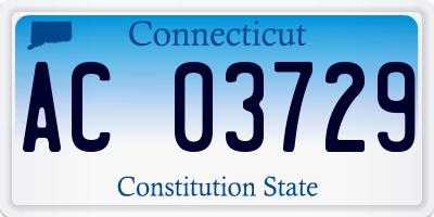 CT license plate AC03729