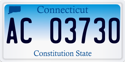 CT license plate AC03730