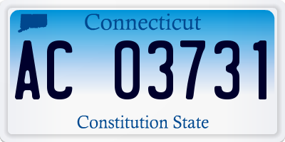 CT license plate AC03731