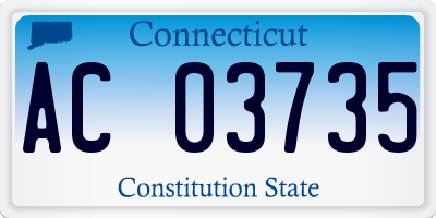 CT license plate AC03735