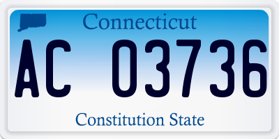 CT license plate AC03736