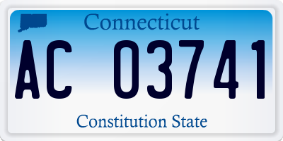 CT license plate AC03741