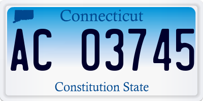 CT license plate AC03745