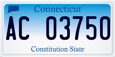 CT license plate AC03750