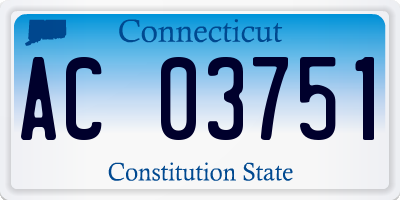 CT license plate AC03751