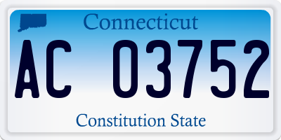 CT license plate AC03752