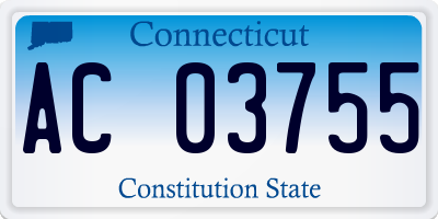 CT license plate AC03755