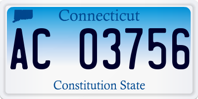 CT license plate AC03756