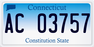 CT license plate AC03757