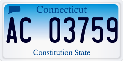 CT license plate AC03759