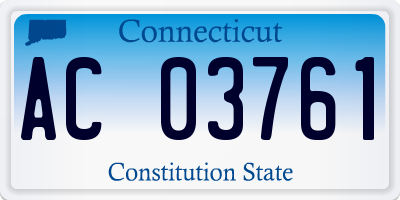 CT license plate AC03761