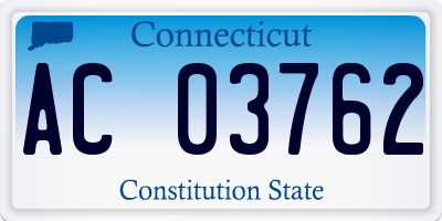 CT license plate AC03762