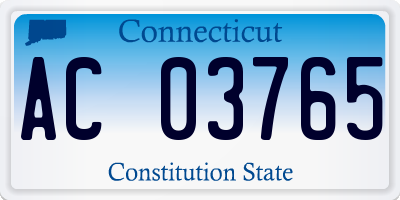 CT license plate AC03765