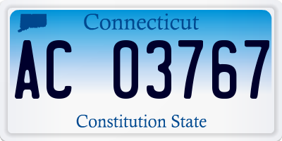 CT license plate AC03767