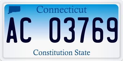 CT license plate AC03769