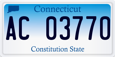 CT license plate AC03770