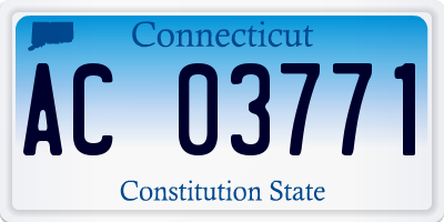 CT license plate AC03771