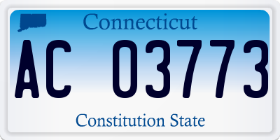 CT license plate AC03773