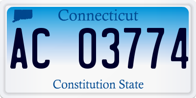 CT license plate AC03774