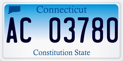 CT license plate AC03780