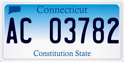 CT license plate AC03782