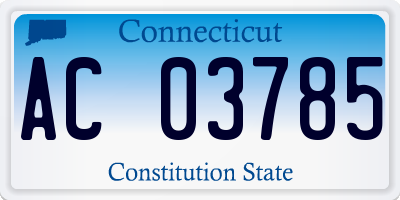 CT license plate AC03785