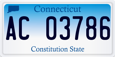 CT license plate AC03786