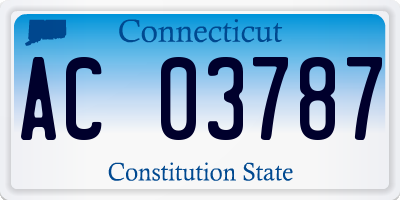 CT license plate AC03787