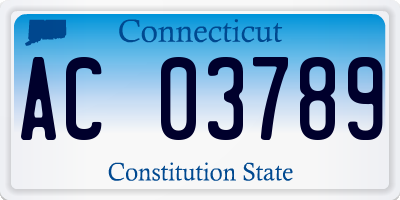 CT license plate AC03789