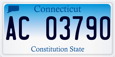 CT license plate AC03790